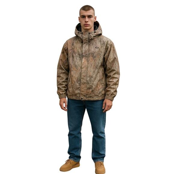 Mossy Oak Men’s Waterproof Camo Hunting Jacket with Hood - Outdoor Gear -M - Picture 6 of 8